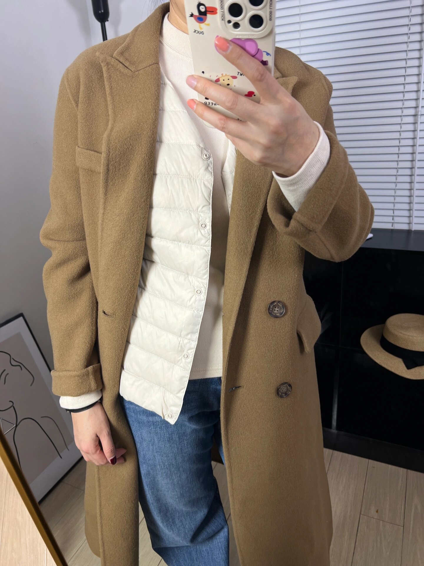 羽绒马甲叠穿大衣绝了!