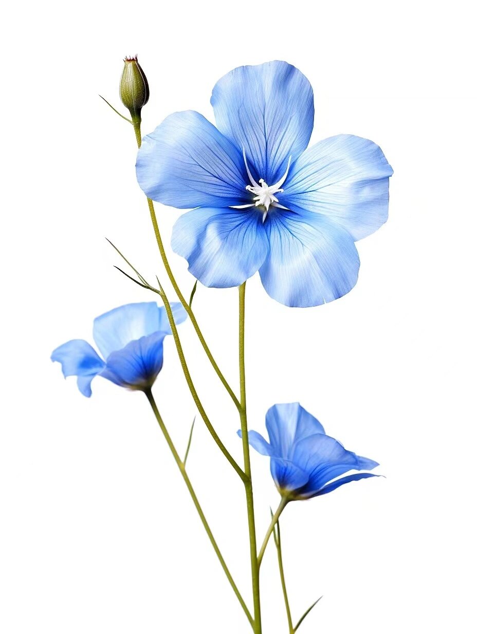 绘画素材1000更/蓝色胡麻花