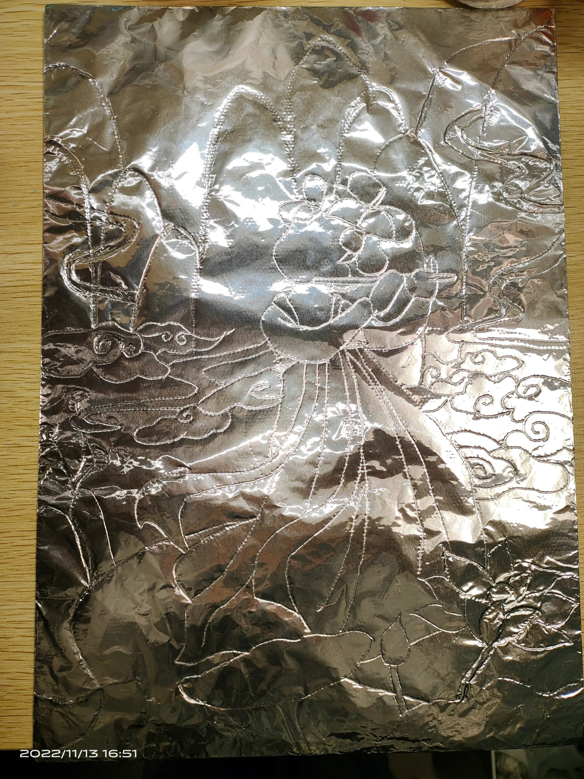 费事的全覆盖锡纸画