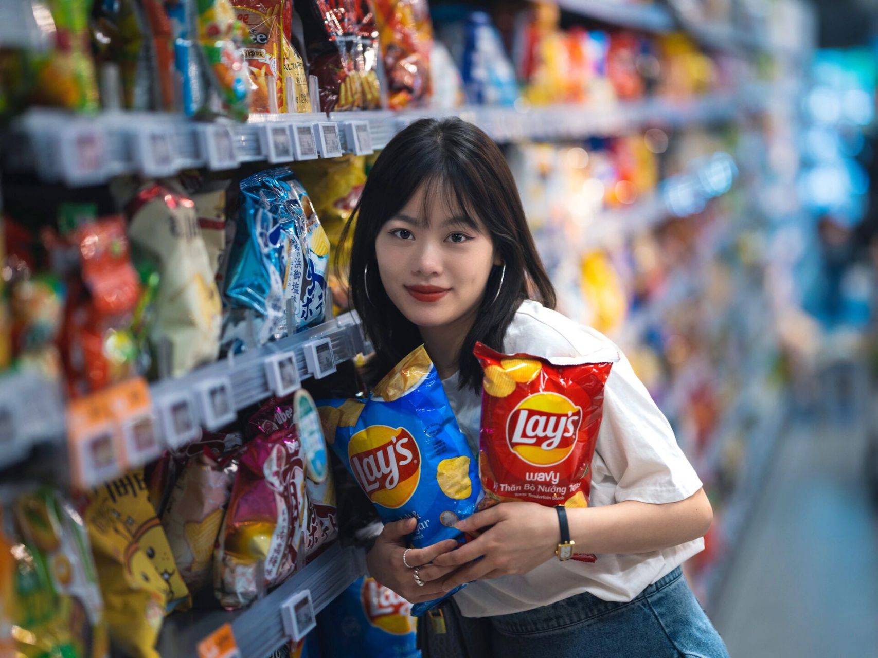 超市拍照|自然又可爱的生活照 少女感爆棚 超市五颜六色满满当当但