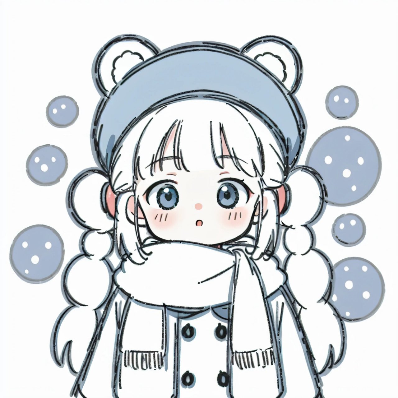 冬日小熊兜帽|闺蜜头像 #头像# #女生头像# #闺蜜头像# #可爱头像