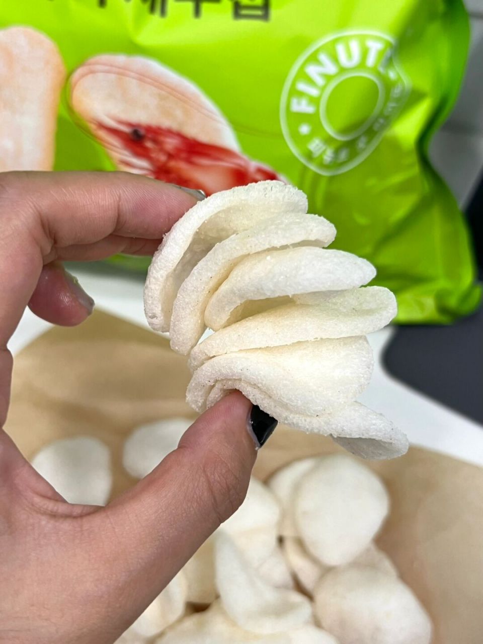 芥末味虾片6315一口一个酥脆好吃~追剧好伴侣 0199今天给你们