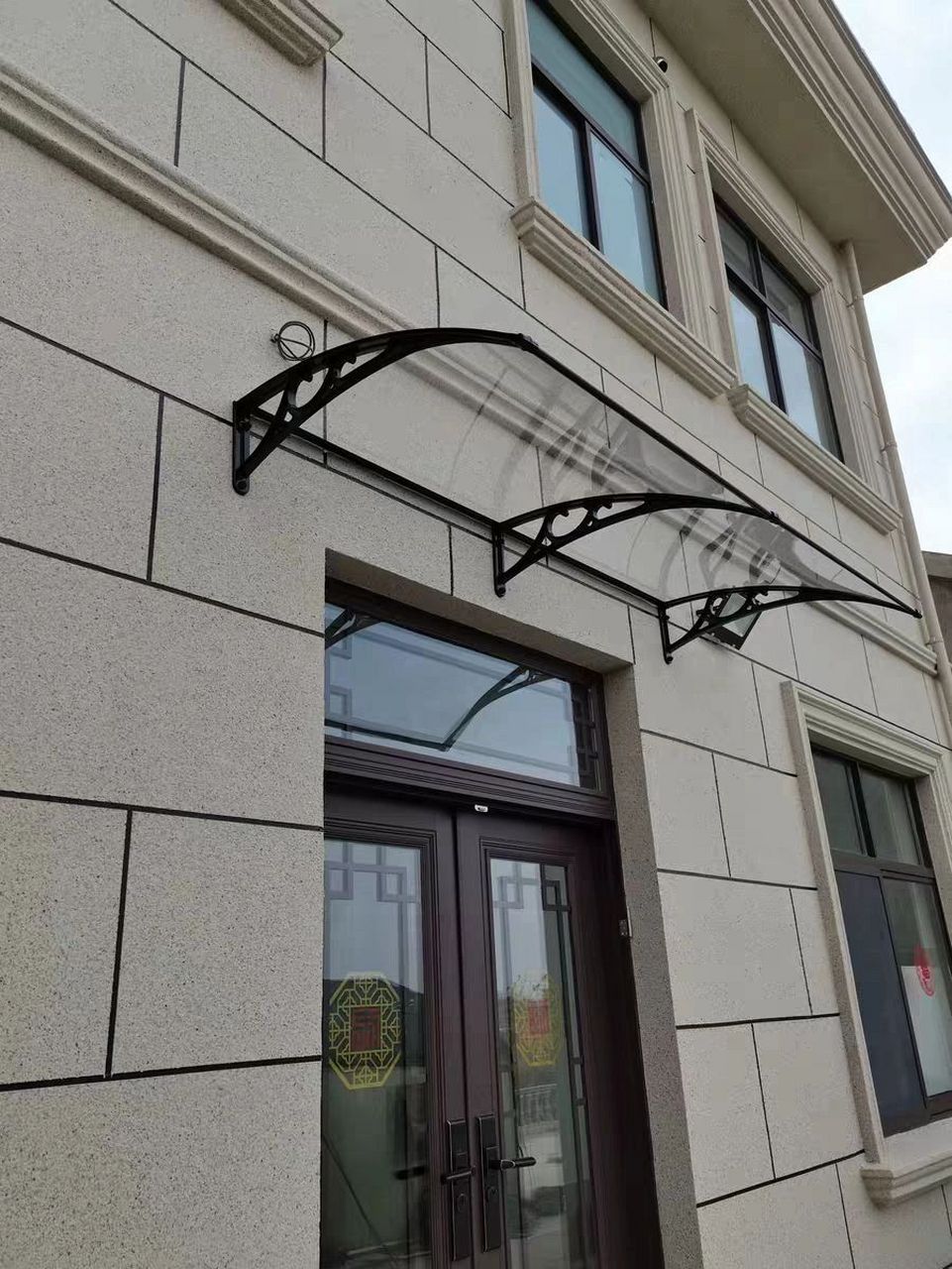 家用大门窗户遮雨棚,铝合金雨棚屋檐家用 收到两位顾客的实拍反馈图