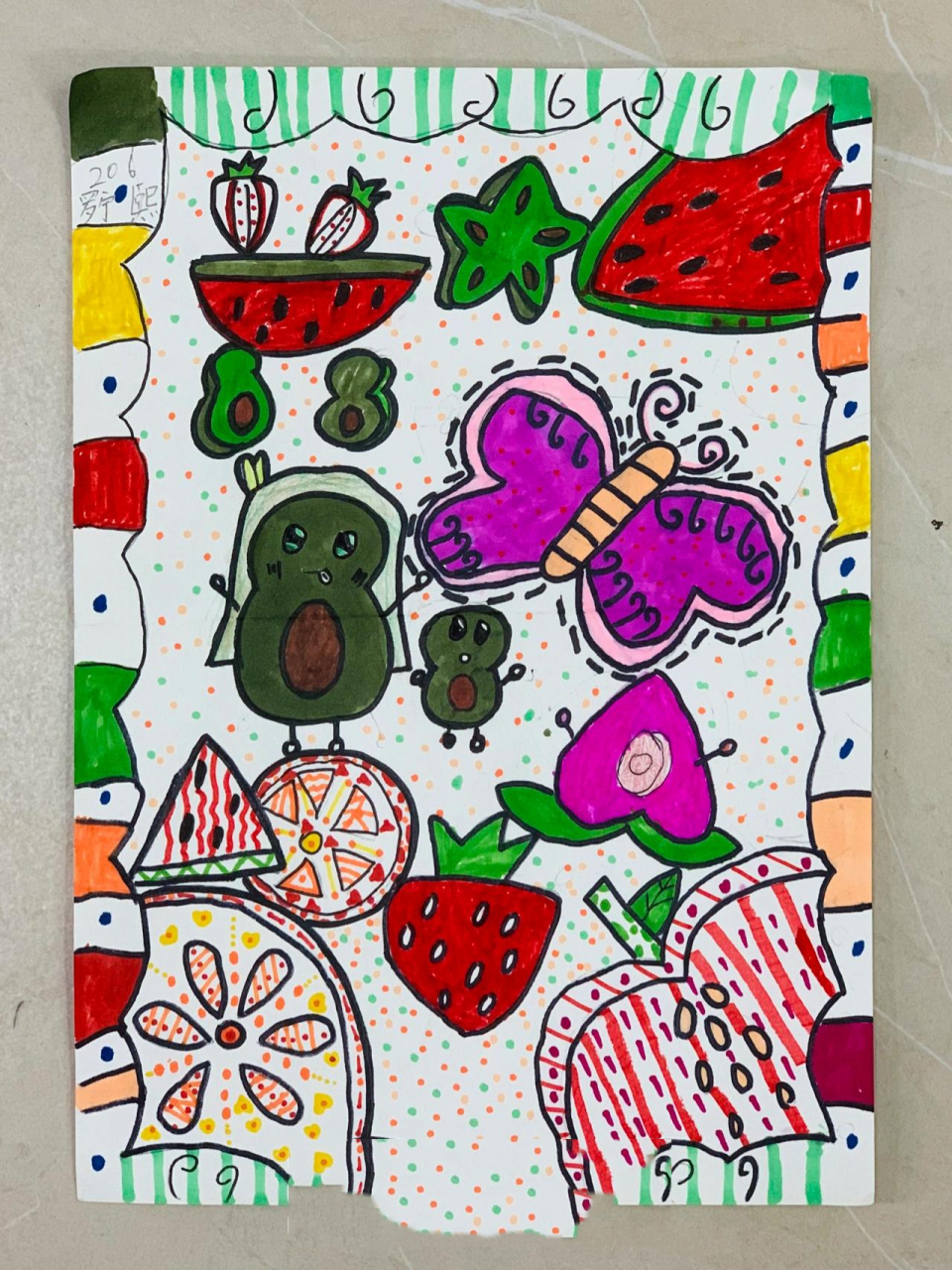 创意儿童画之《切开的果实》 哇这节课出了好多我喜欢的学生作品呀 太