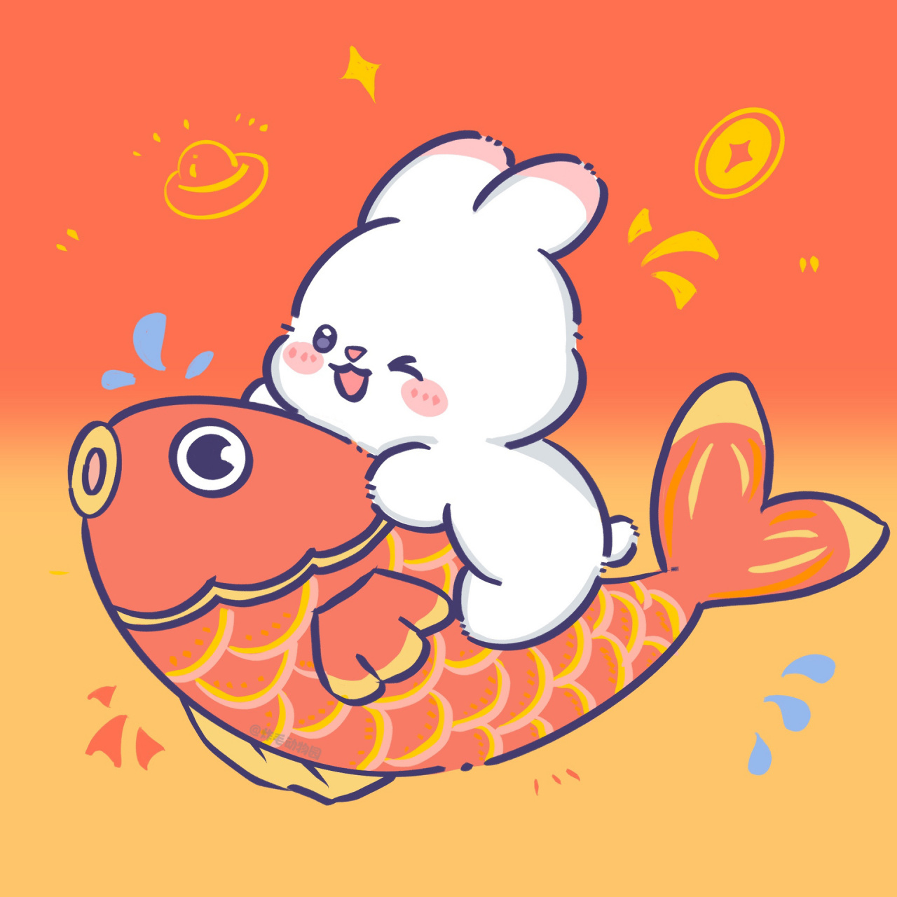 情侣头像|快来领取2023兔年专属锦鲤91 6862 6319 79