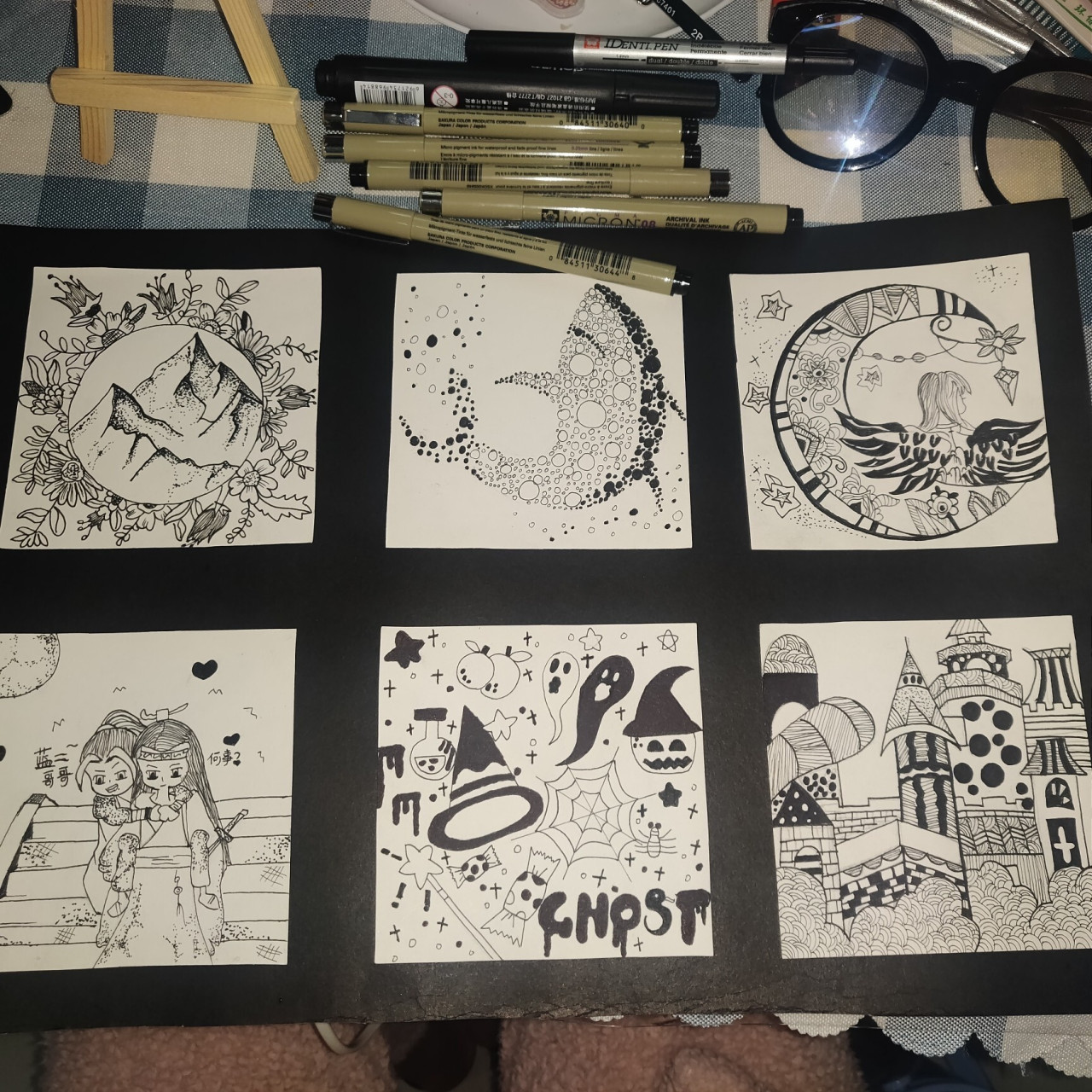 大一开学,点线面的构成作业(广告设计与制作专业)