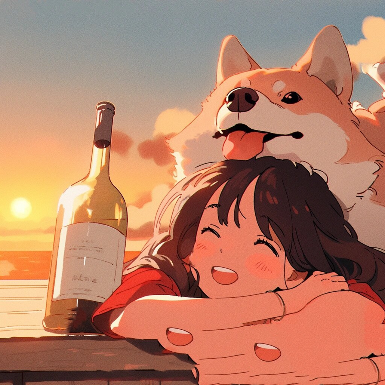 情侣头像# #超好看的情侣头像# #狗狗# #治愈系头像# #微信头像# #这