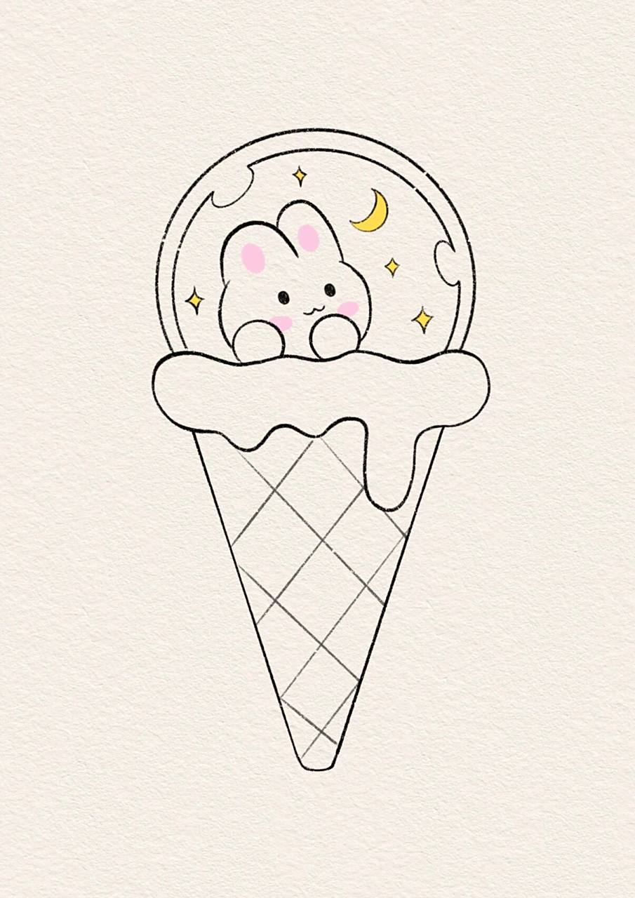 快乐入夏01可爱甜甜冰淇淋|简笔画教程