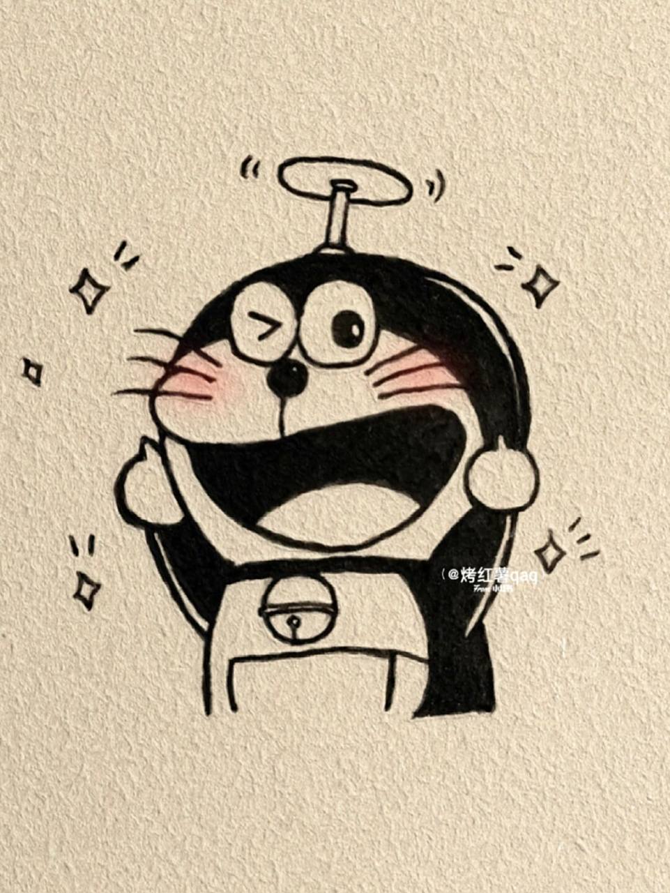 教你画超可爱哆啦a梦~ #简笔画教程# #简笔画# #画个简笔画# #可爱简
