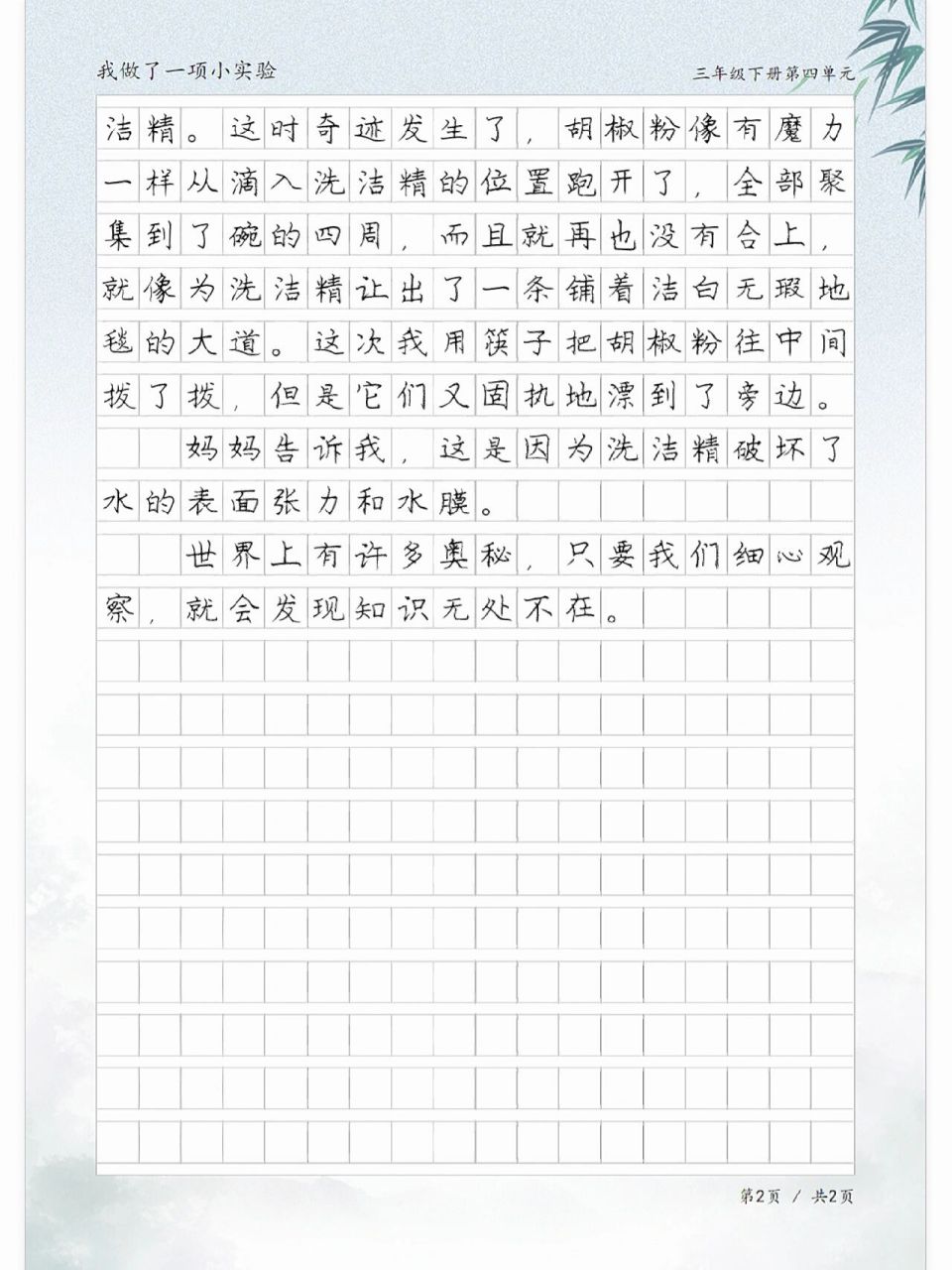 有趣的小实验作文300字图片