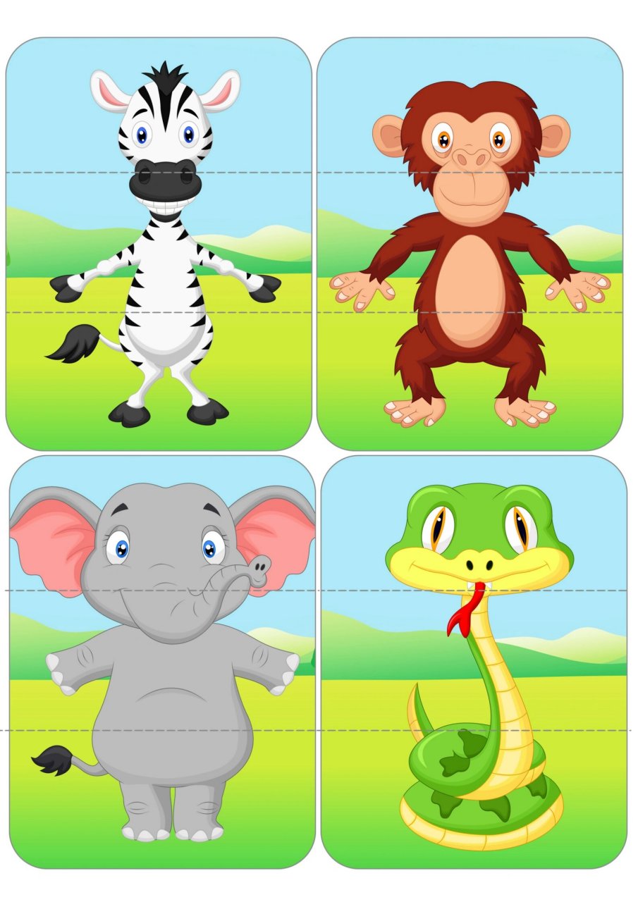 幼儿园小班益智区自制玩具2 动物拼图,适合小班小朋友