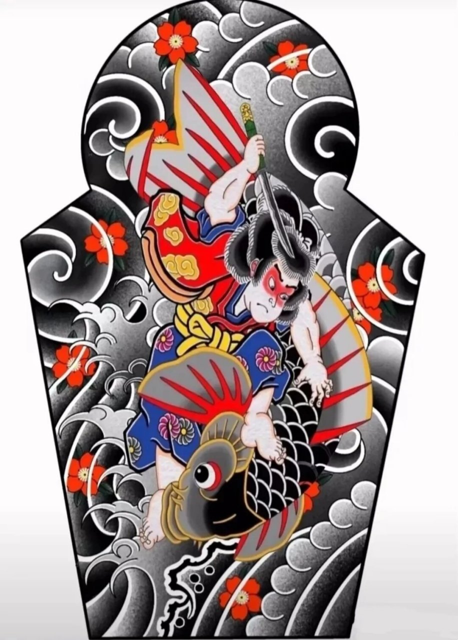 老传统花腿纹身手稿  可设计