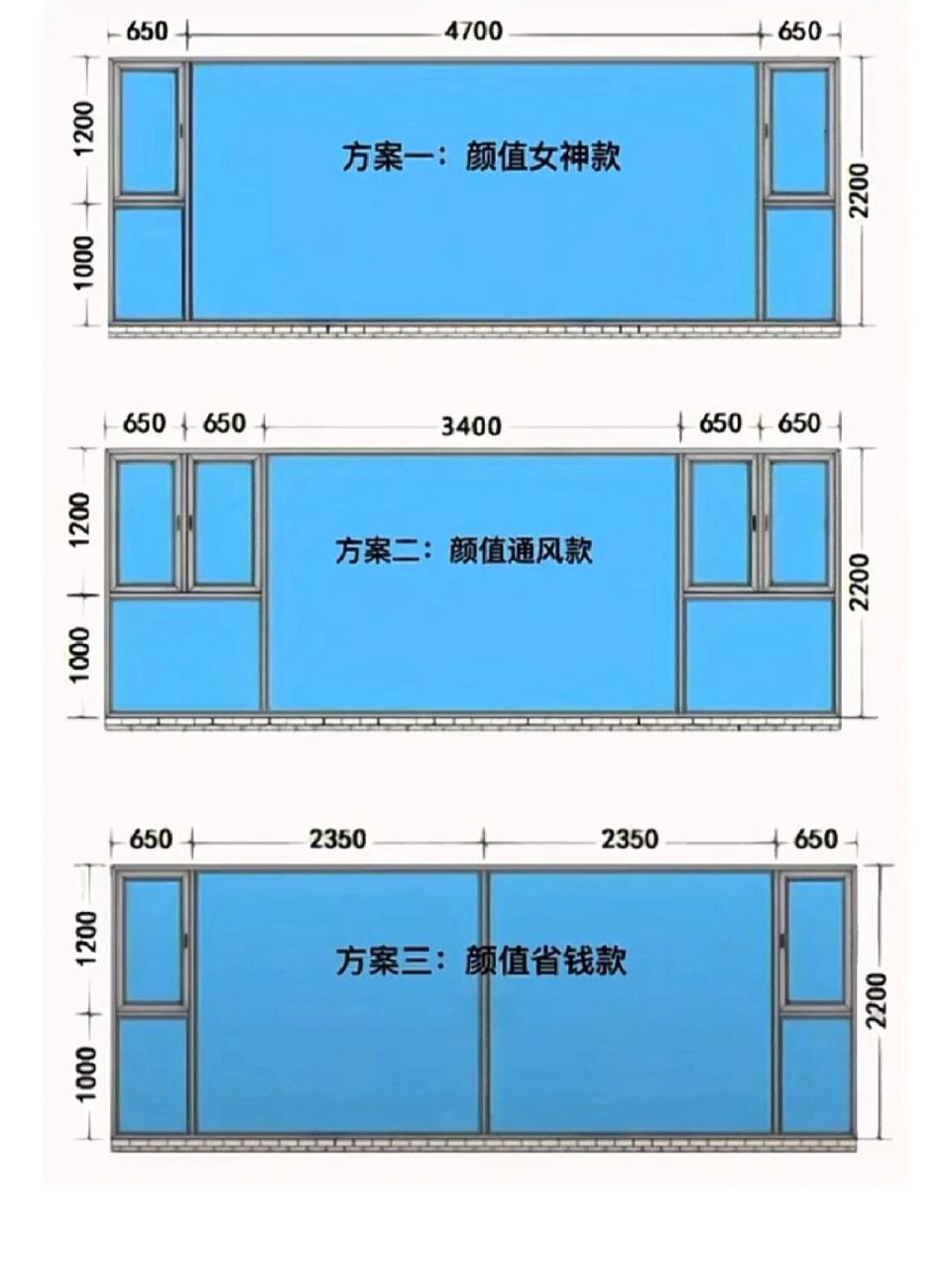 6种落地窗封阳台同款尺寸,你喜欢哪一款呢