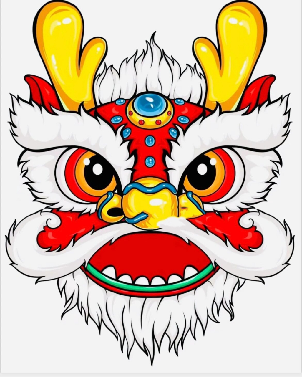 元旦龙头素材可打印/龙头素材