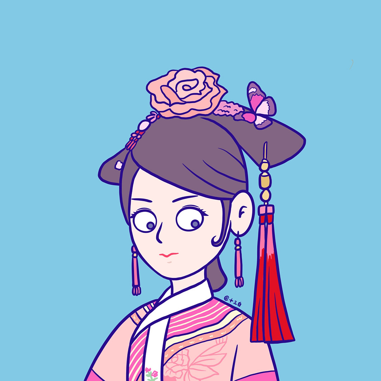 甄嬛传女主头像第16615波 卡通漫画角色形象 #我是原创插画师