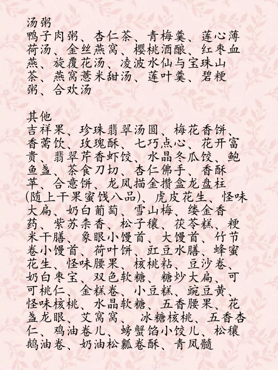小说写作素材//古代糕点甜食