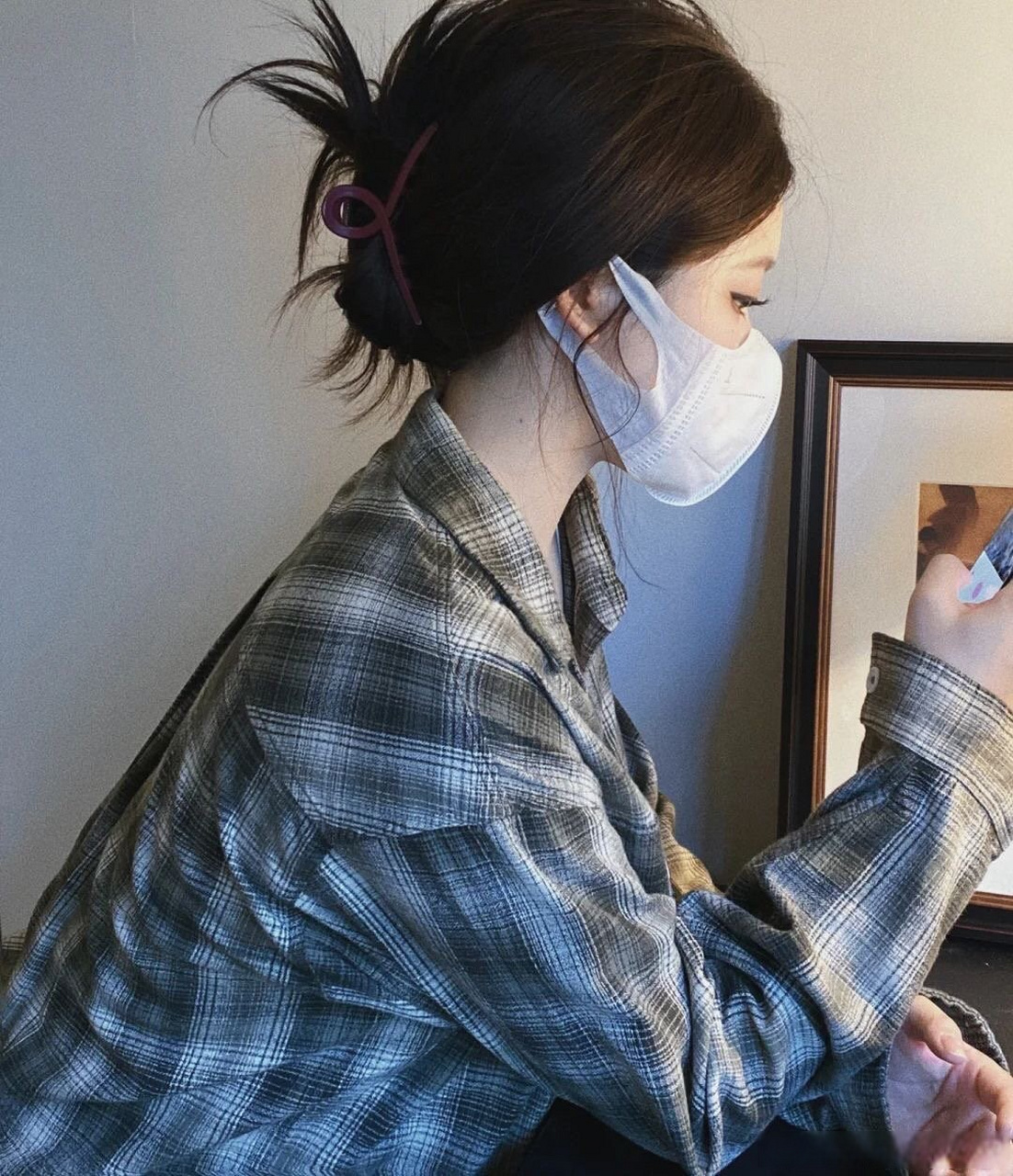 戴口罩自拍的人,其实带上墨镜会更美   大二在读  168