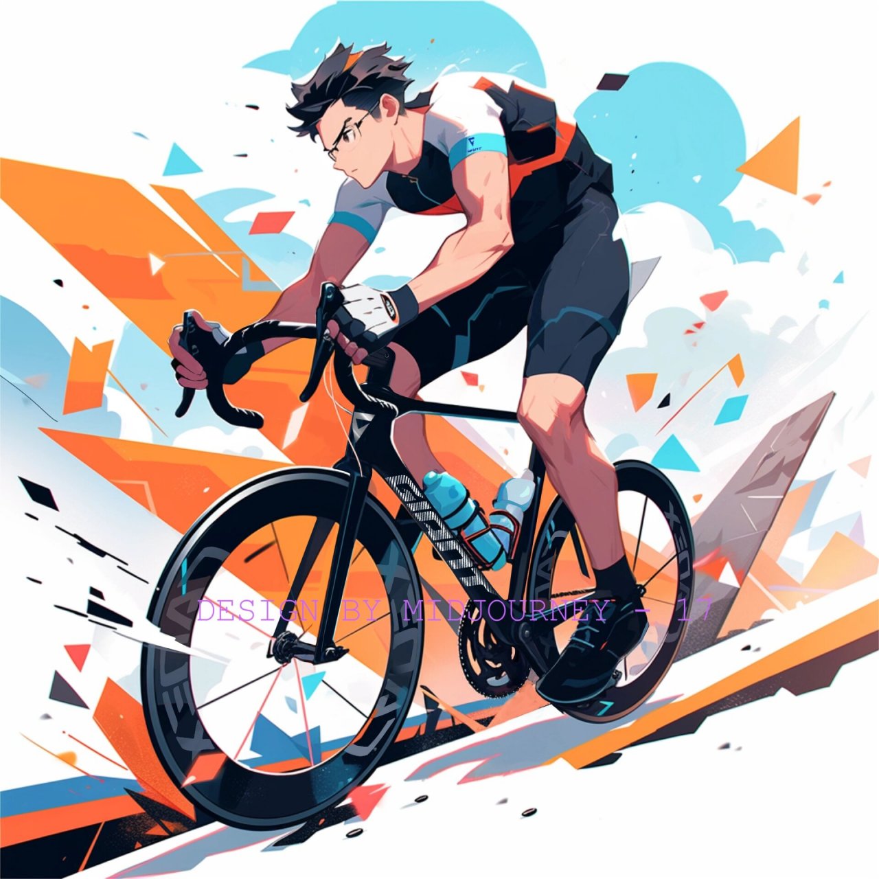 公路车插画系列|捷安特·tcr 来了来了,他来了!