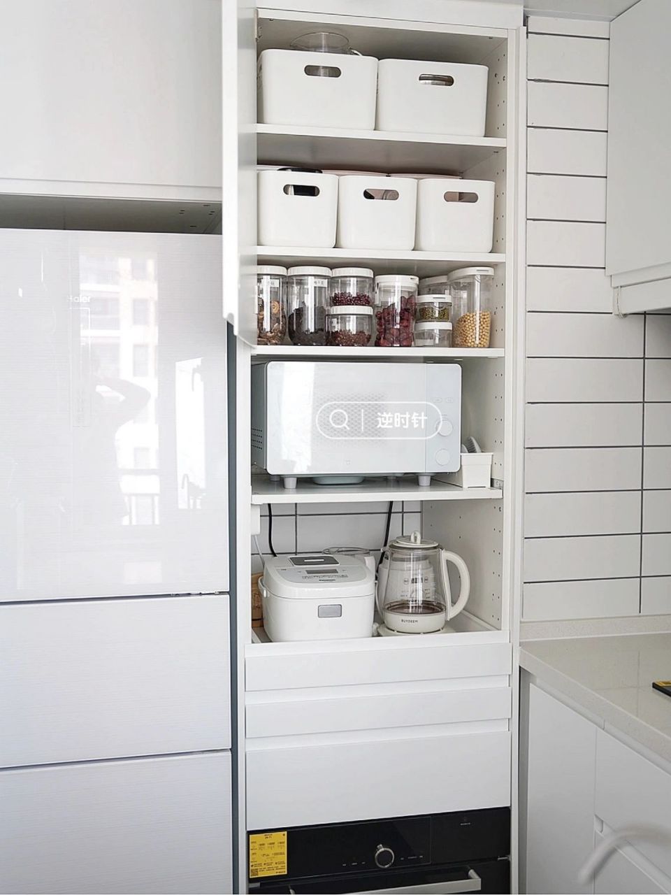 一平米永续生活|厨房电器高柜完美收纳方案 厨房改造已经有两年时间了