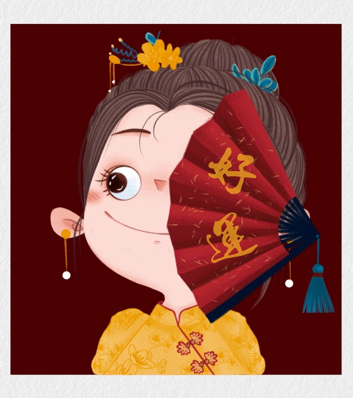 好运插画头像 要的好运头像来了! 之后会继续画新春系列!敬请期待!