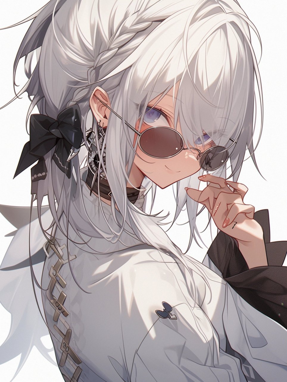 发朋友圈会被秒赞 | 墨镜酷酷动漫女孩头像