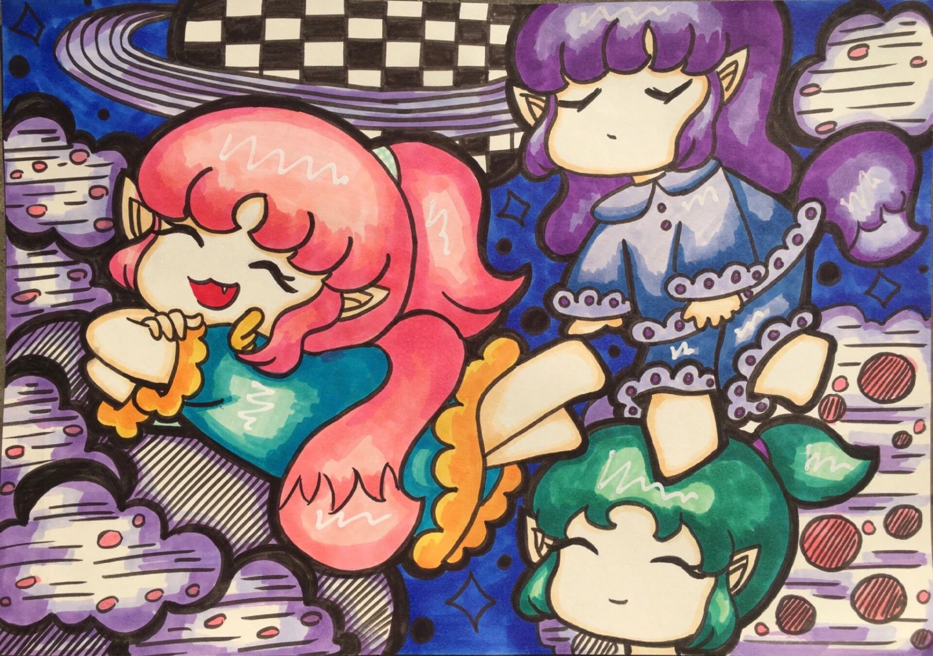 学前教育幼师马克笔儿童画《我的朋友》 适合主题《我的假期》《我和