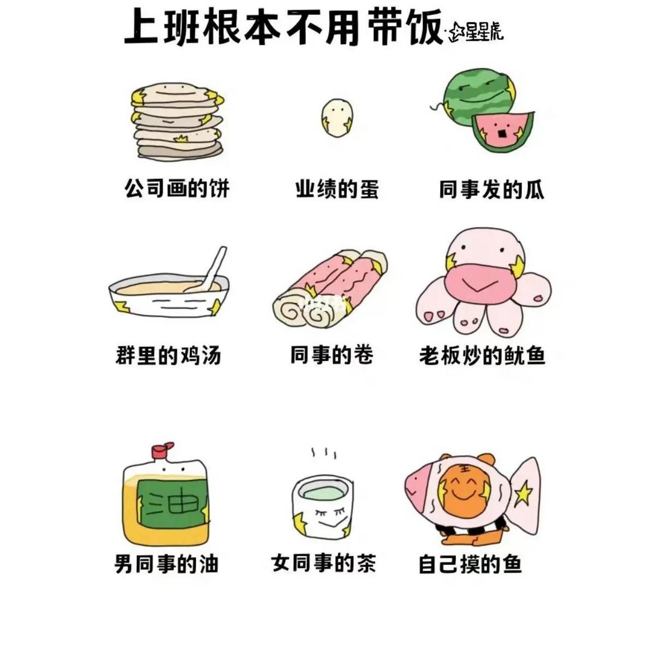 上班根本不用带饭