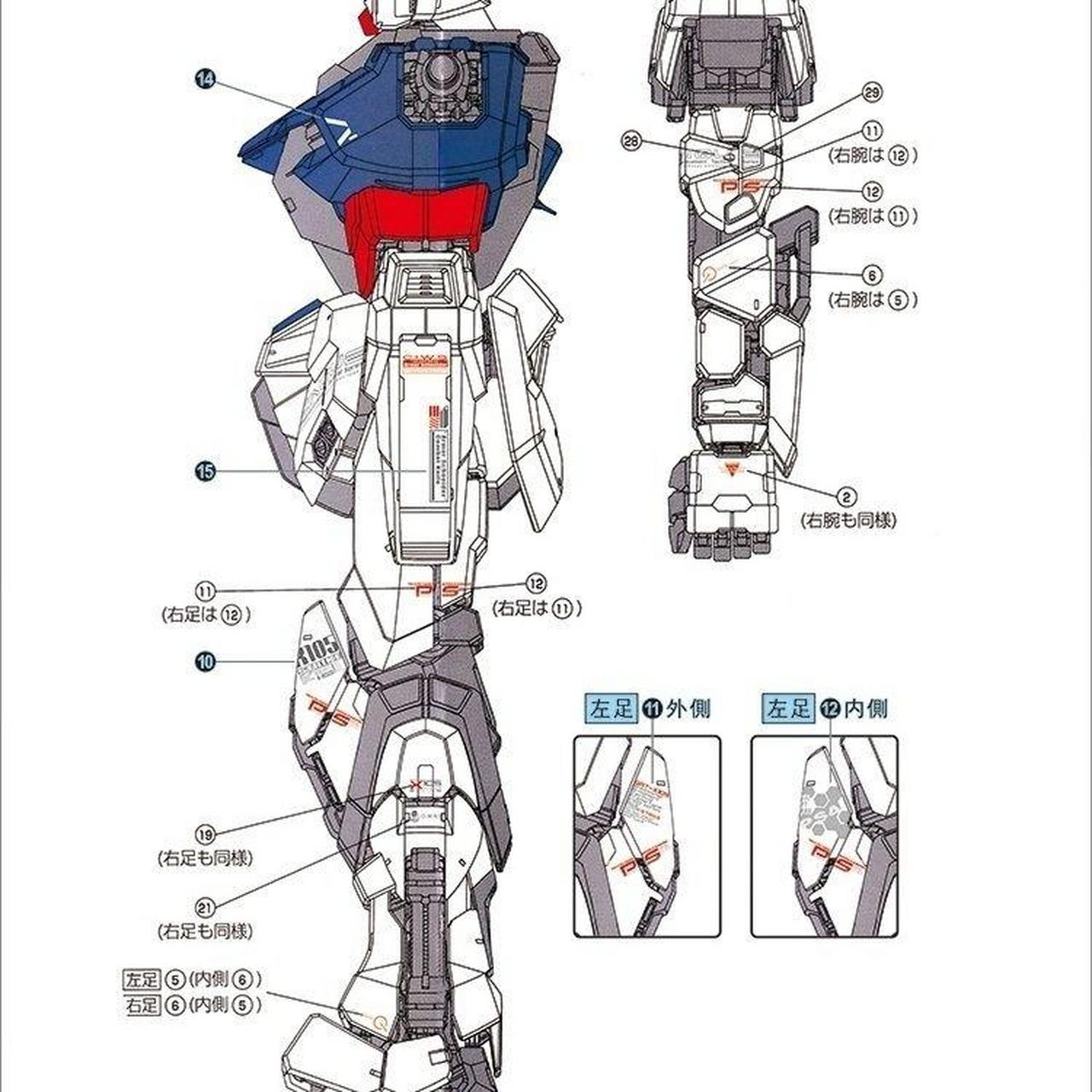 强袭自由高达贴纸图解图片