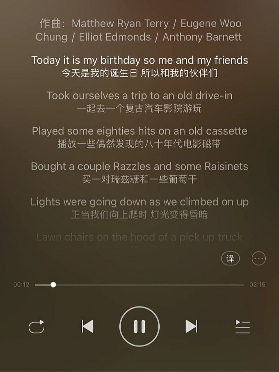 生日就给朋友分享这首歌99 lighting the candles gonna make my