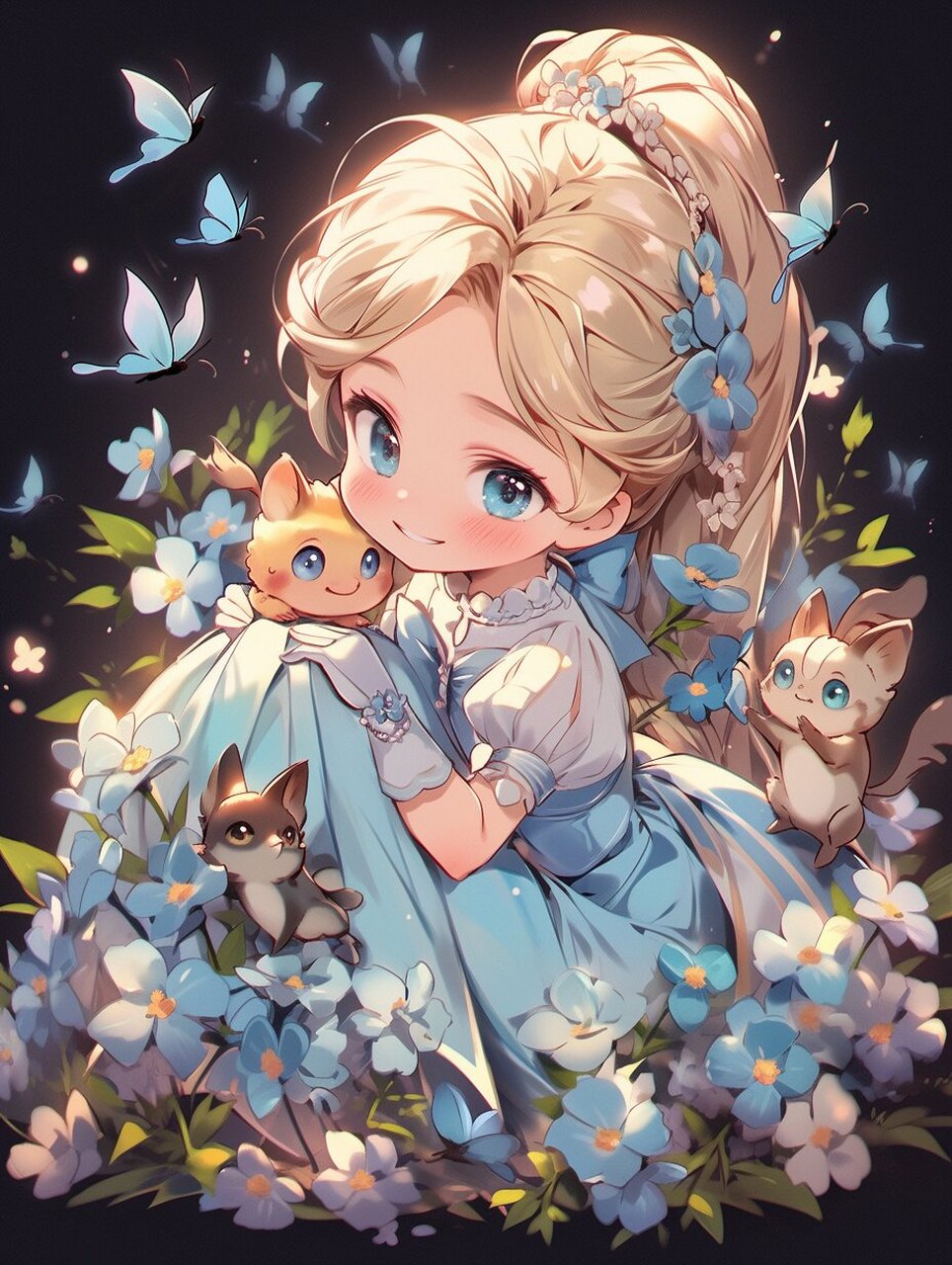 灰姑娘q版 【咒语】disney cinderella, chibi, welcome pose