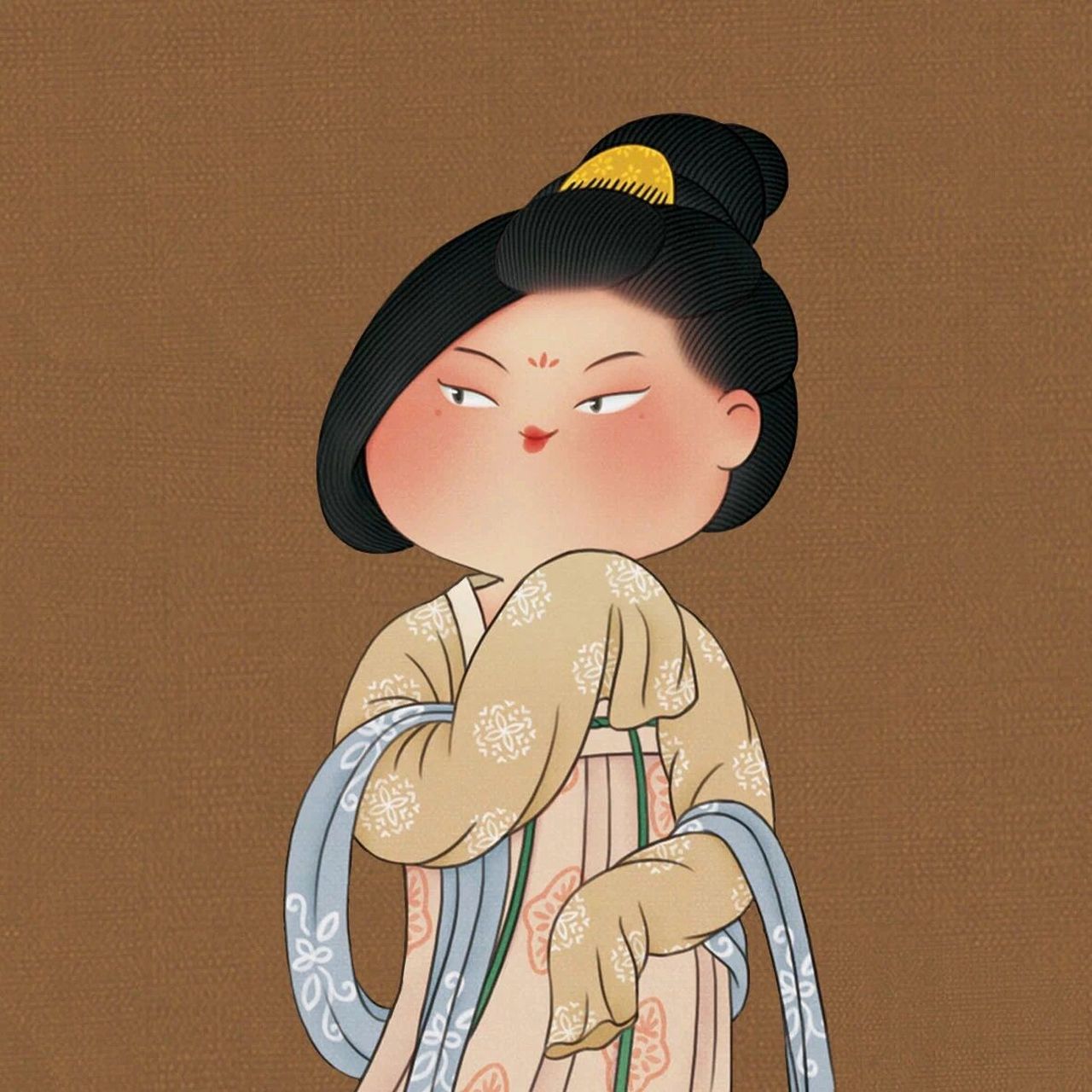 插画家分享|胖脸仕女图 胖嘟嘟的一样可爱 08焦响乐,鹿想ideer签约