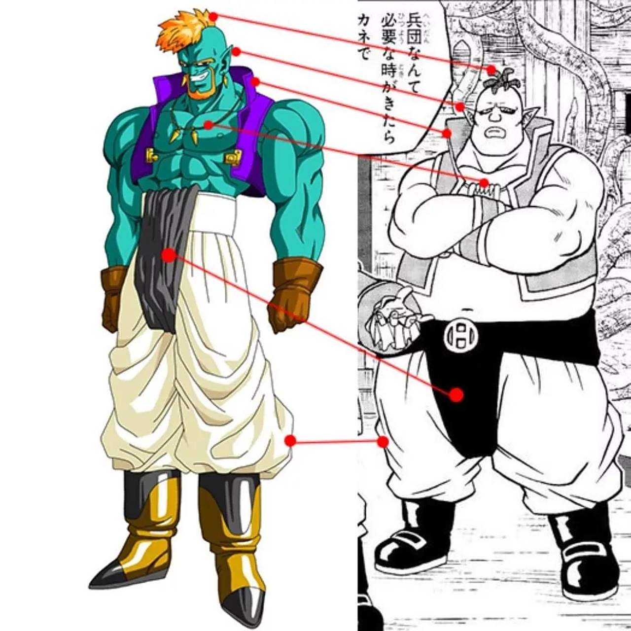 龙珠 鸟山明和丰太郎的人设对比——一个凶猛壮汉,另一个铁憨憨 左边