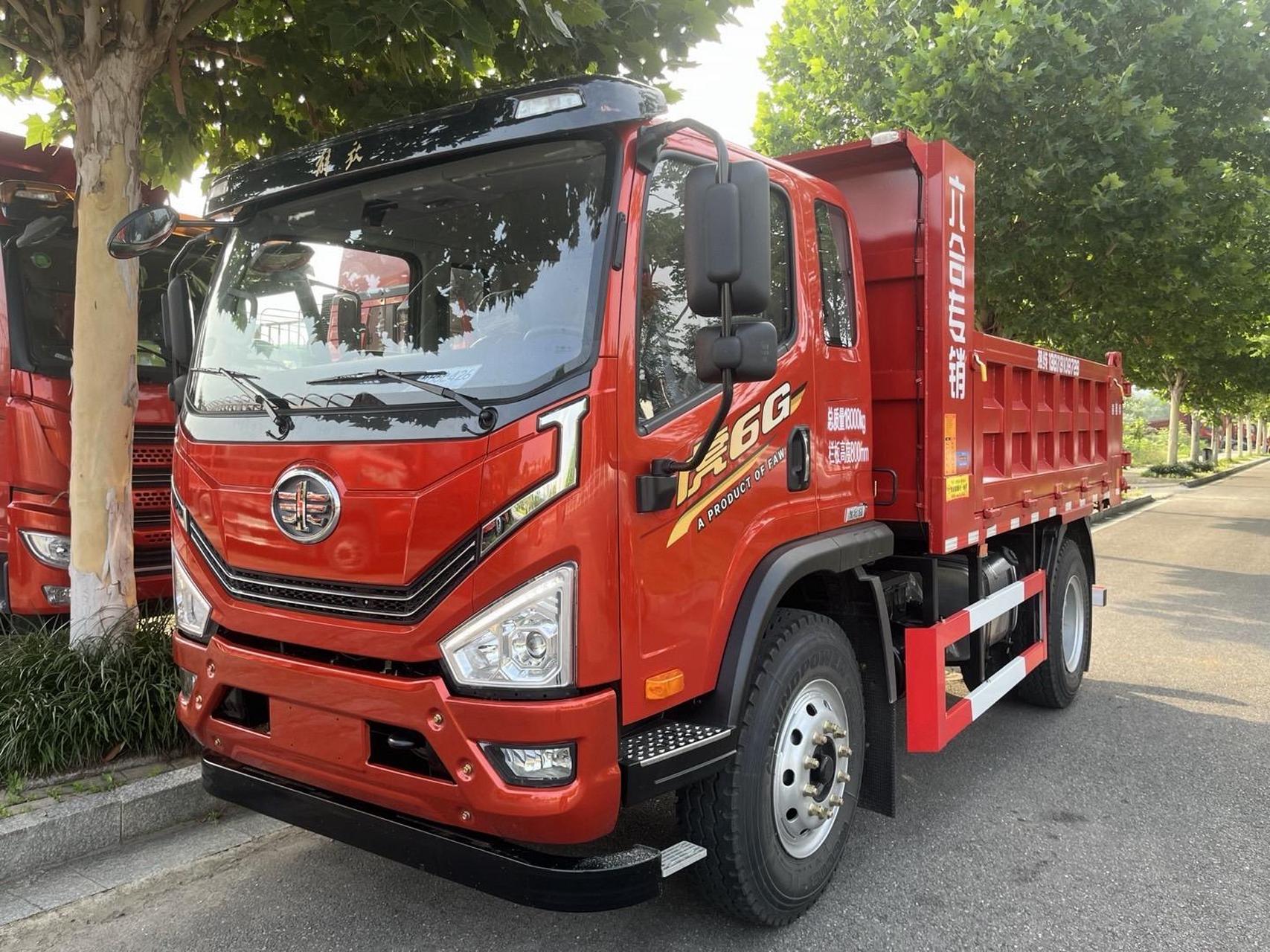 一汽解放虎6g  4×2单桥自卸车,智行版7710吋多媒体大屏77倒车