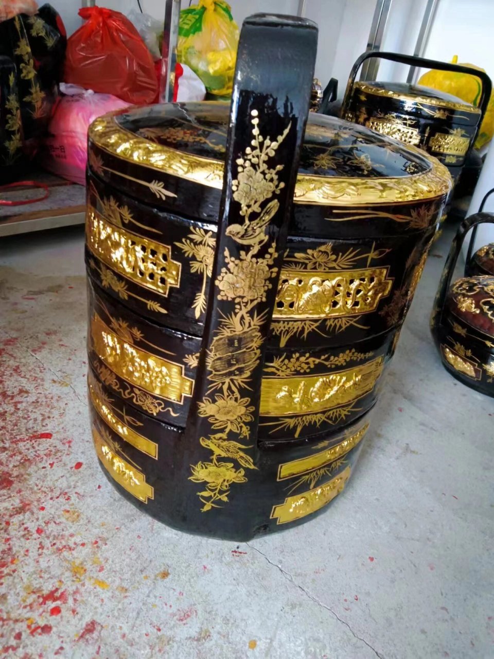 永春漆篮闽南婚嫁盘担 永春漆篮闽南婚庆嫁娶盘担烧香拜佛盘胆(闽南嫁