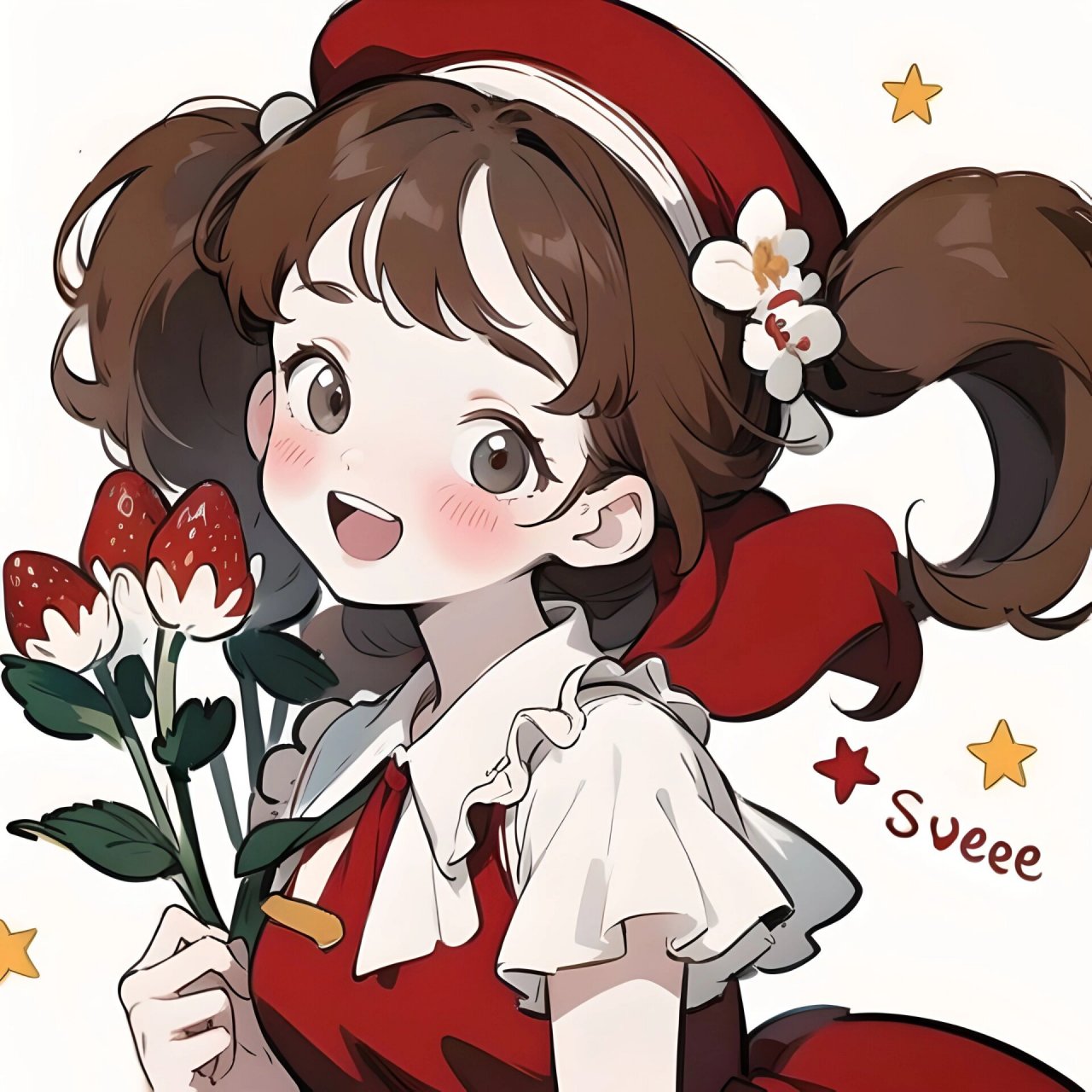 草莓女孩头像