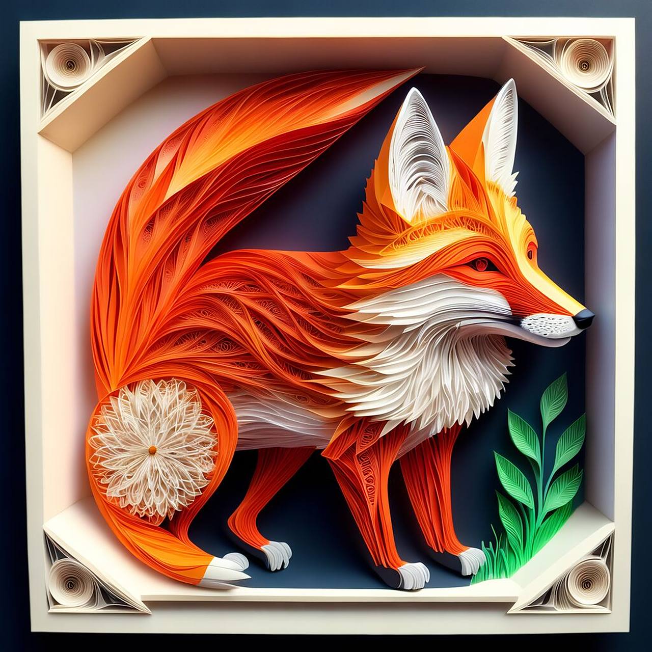 要更美,也要更锋利!02#衍纸#0202#狐狸