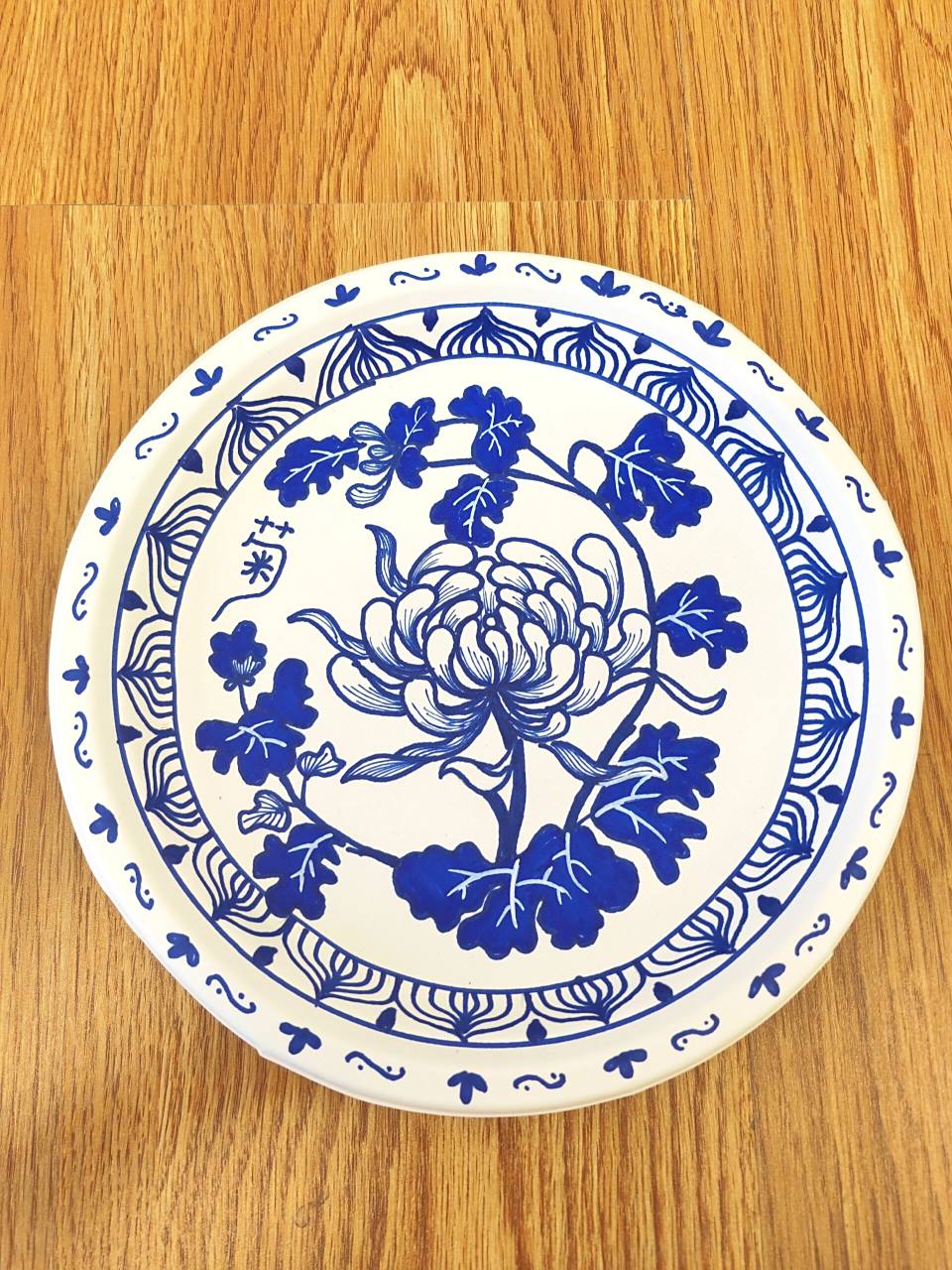 青花瓷纸盘画(一)