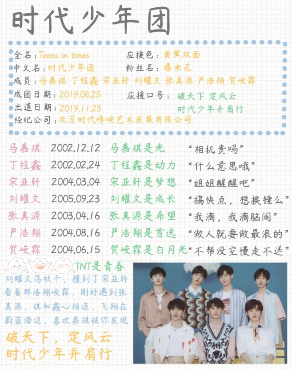 我在念念手账上也做了我原创同款tnt的唔～ 这样做的手账还喜欢吗#tnt