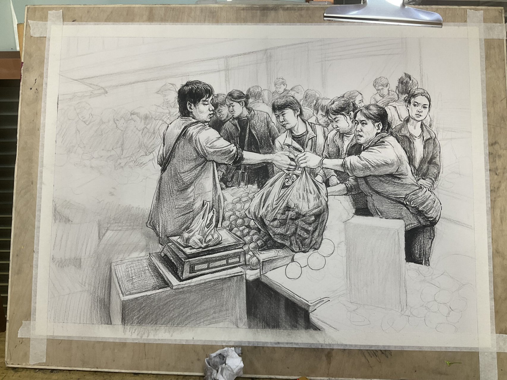 场景速写 菜市场