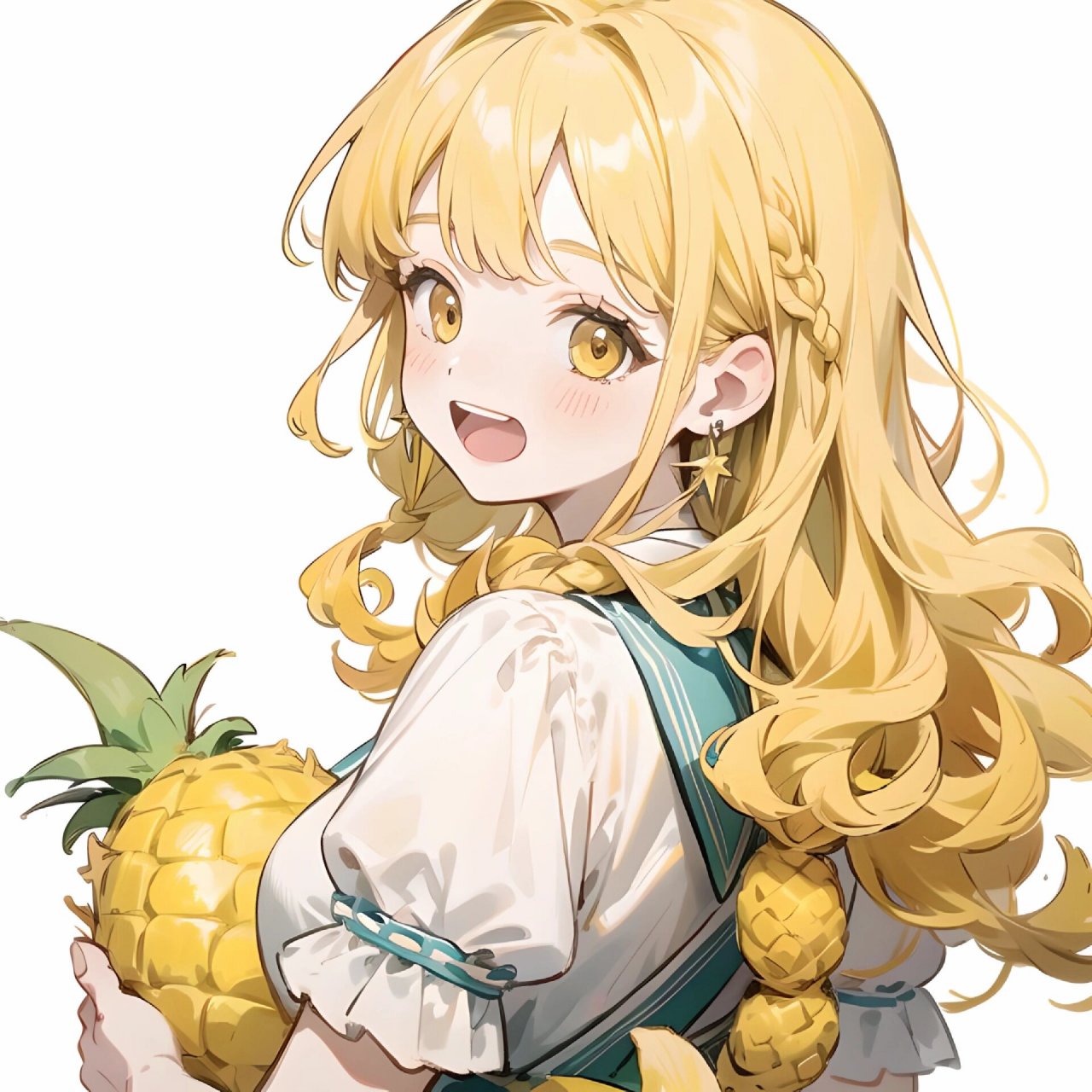 治愈系头像/菠萝🍍女孩/可爱女生头像❤️ #ai绘画# #治愈系