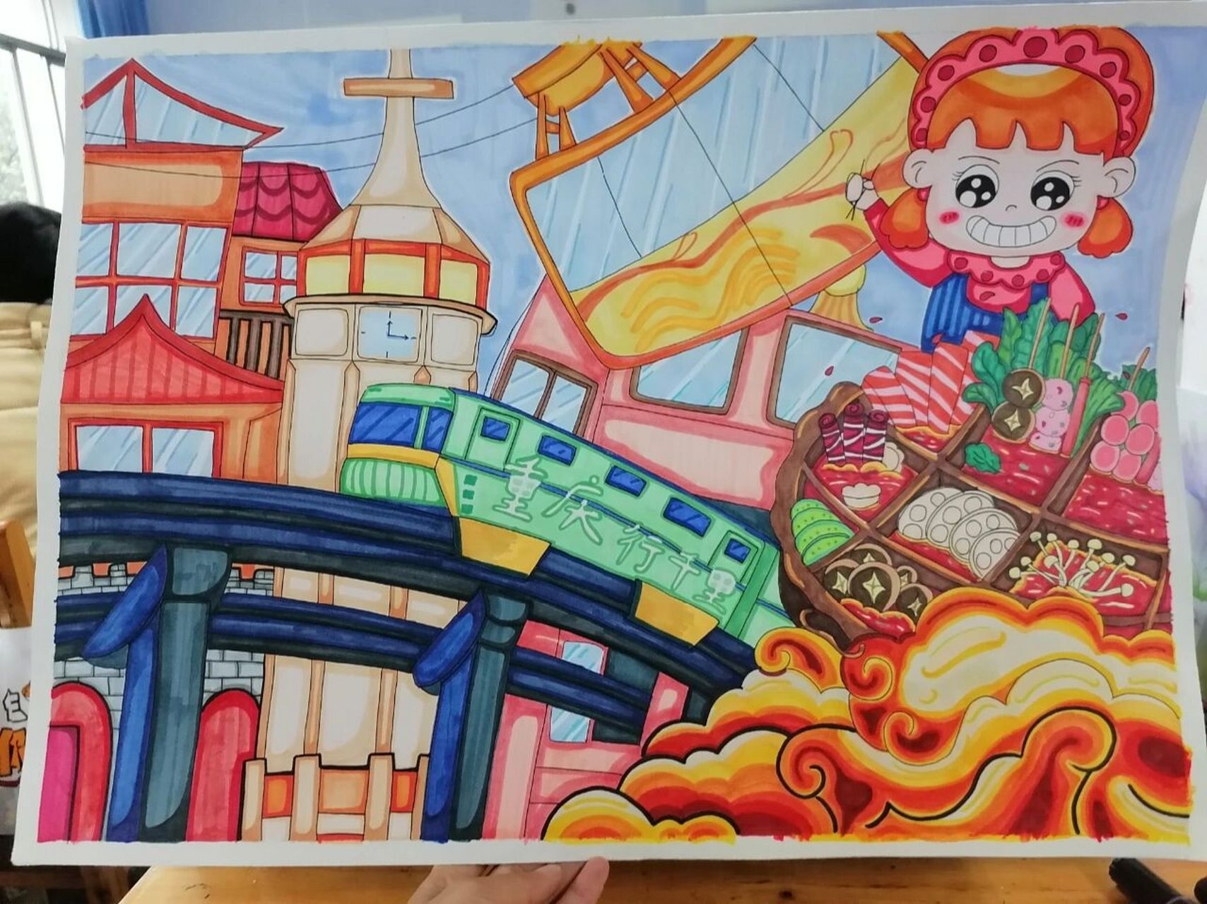 我的家乡(重庆) 22年完成的第一张画