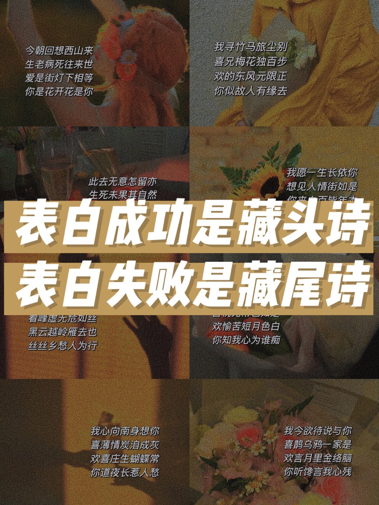 一诗两用|用来表白的藏头藏尾诗