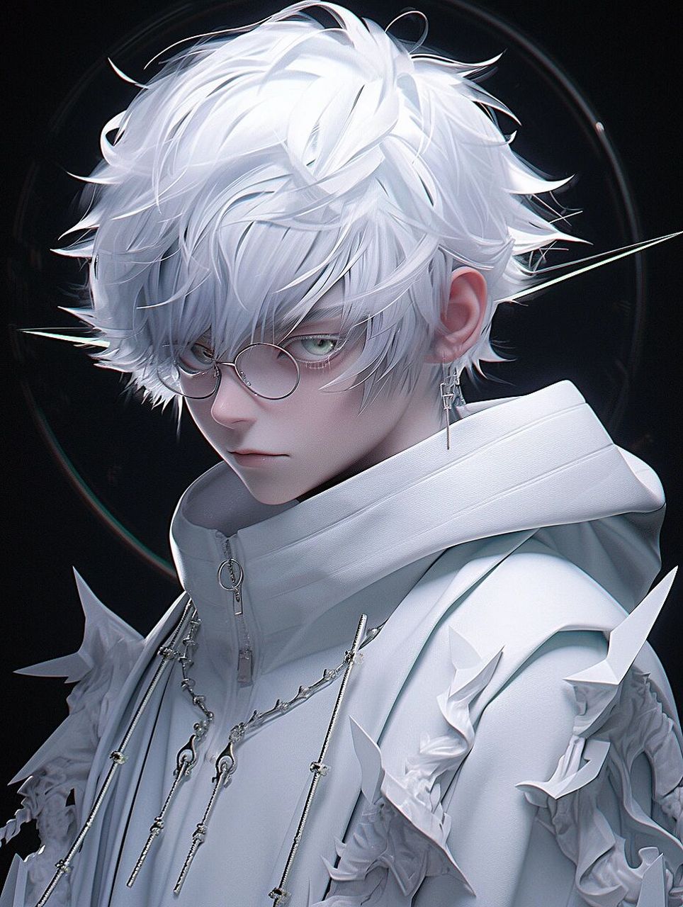 白发天使少年,帅气男生头像壁纸 想要被拯救吗?