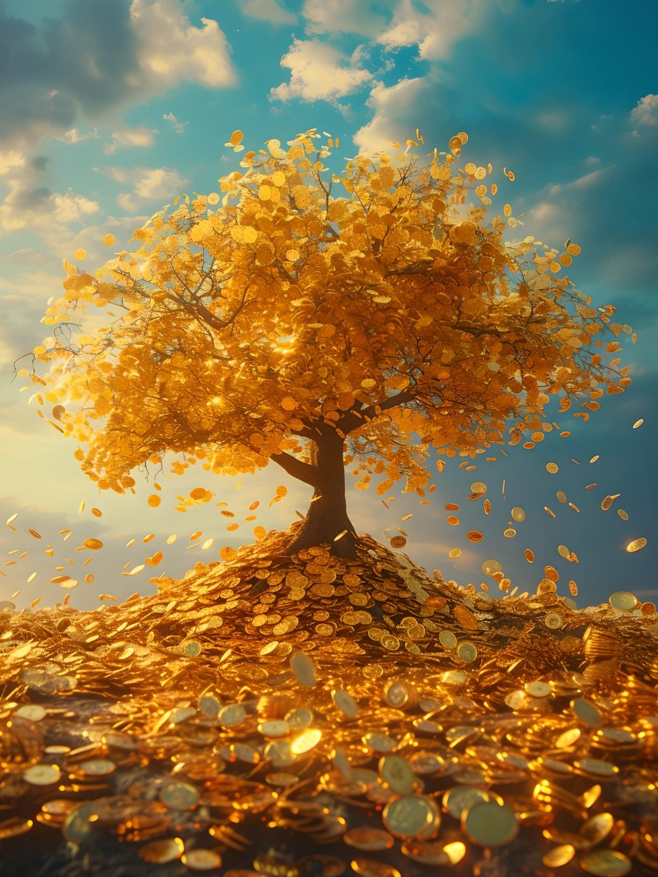 想象一下,一棵挂满金币和财宝的树,轻轻一摇,金币就像雨点一样落下来