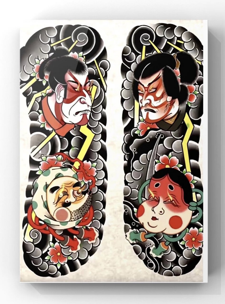 老传统开衫 日式老传统开衫纹身手稿