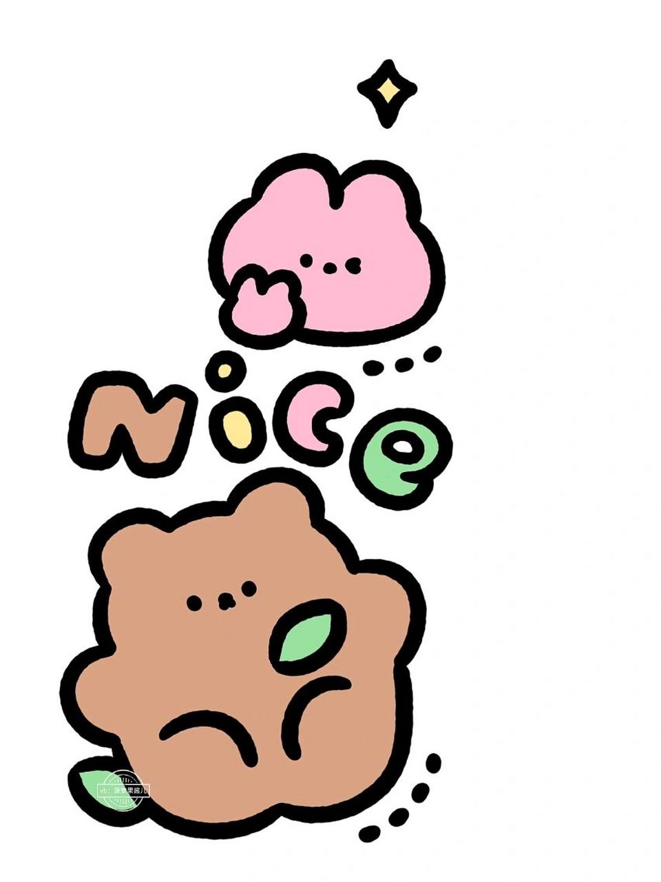 180期95ins风卡通动物俱乐部简笔画插画壁纸 78未经授权禁商用