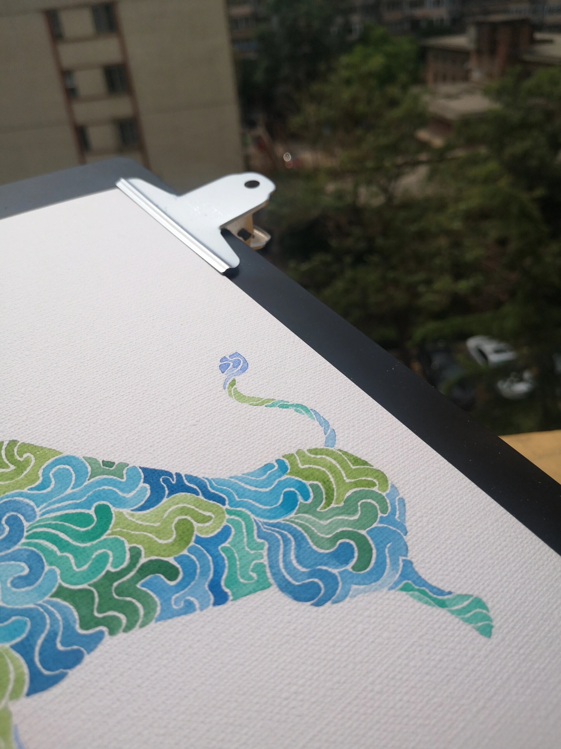 生肖牛(水彩画) #水彩画# #画画的日常# #画画# #生肖牛# #生肖# #牛