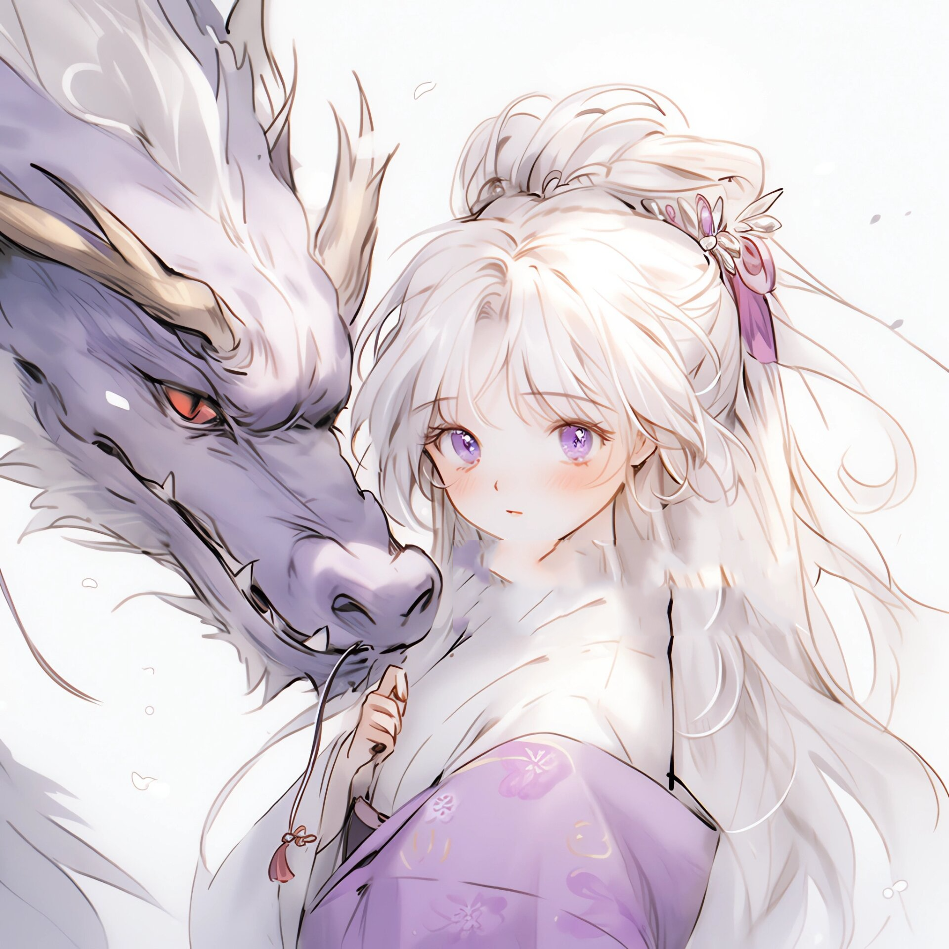 【首发】龙年限定紫色系梦幻女生头像