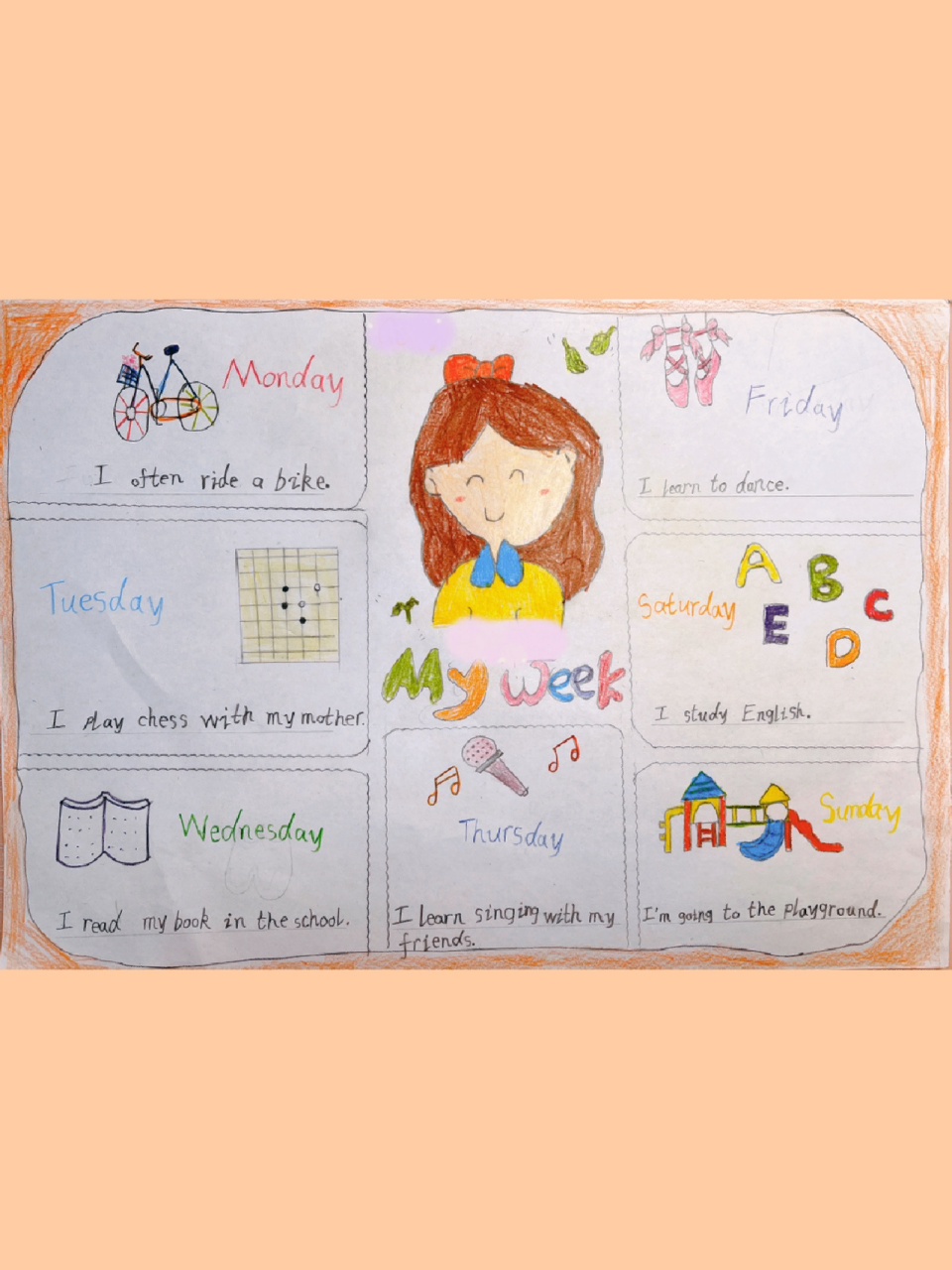 英语作业98my week手抄报制作7315 一年级的手抄报92 今天是