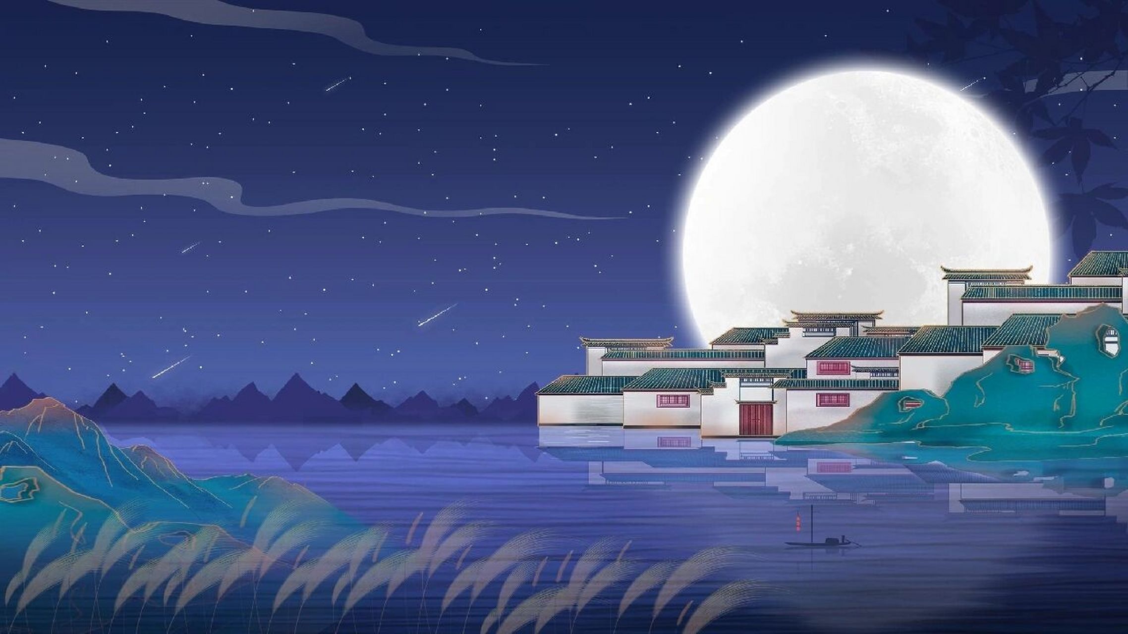 中国风手绘插画|水墨|电脑桌面壁纸|背景图 90哈喽,各位宝子好 99